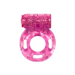 Розовое эрекционное кольцо с вибрацией Rings Axle-pin