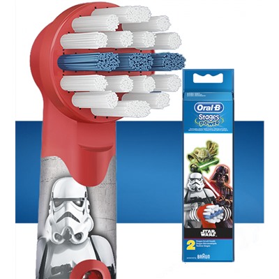 Насадки для ДЕТСКИХ электрических зубных щеток Oral-B Stages Kids Звездные Войны Star Wars (2 шт) (для мальчиков)