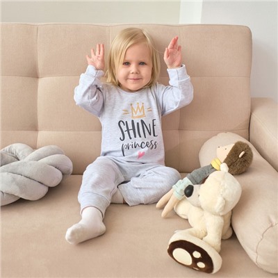 Комбинезон Крошка Я «Princess», рост 74-80 см, цвет серый