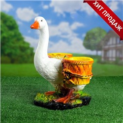 Декоративное кашпо для цветов «Гусь», 30×34×40 см, гипс
