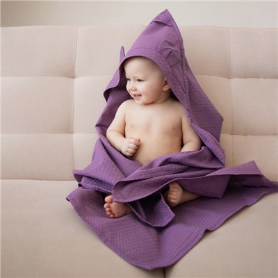 Уголок детский вафельный «Экономь и Я», 90×90 см, хлопок 100%, лавандовый