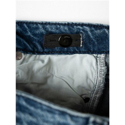 Брюки текстильные джинсовые утепленные для девочек