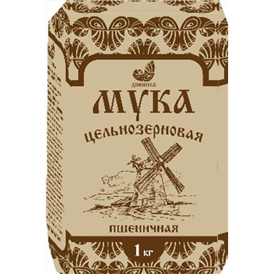 Мука пшеничная обойная ц/з бум.пакет 1кг ЭКОПРОДУКТЫ, 1187265