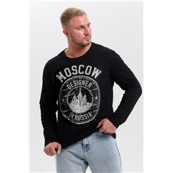 8573 футболка с дл.рукавом унисекс (Черный_ москва)