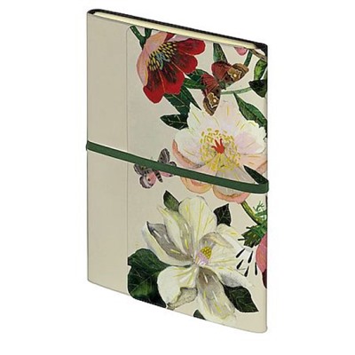 Ежедневник недатированный А5 192 стр. на резинке "FLORA.Пионы" 3-818/02 Bruno Visconti