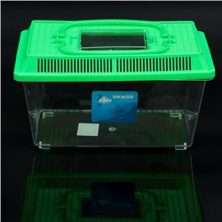 Переноска прямоугольная, 26.5×16.5×17 см, зелёный