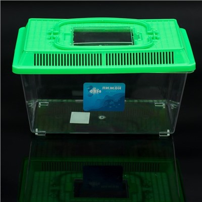 Переноска прямоугольная, 26.5×16.5×17 см, зелёный