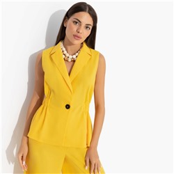 Жилет приталенный, Летнее наслаждение (желтый)