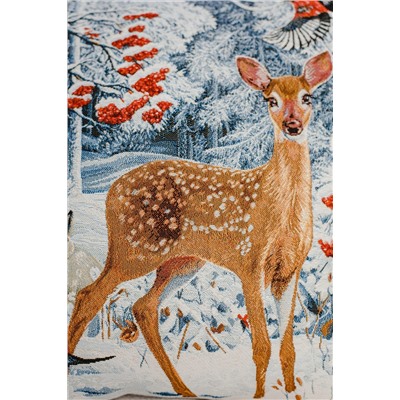 Наволочка декоративная 45х45 Снегирь с фонарем НАТАЛИ, 1209284