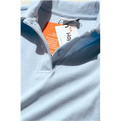 Блузка-поло в рубчик для девочки Happyfox