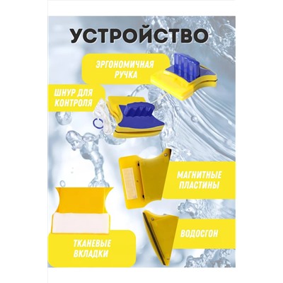 Магнитная щетка для окон 60276 НАТАЛИ, 1127932