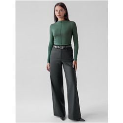 Джемпер с цельнокроеным воротом из премиального хлопка