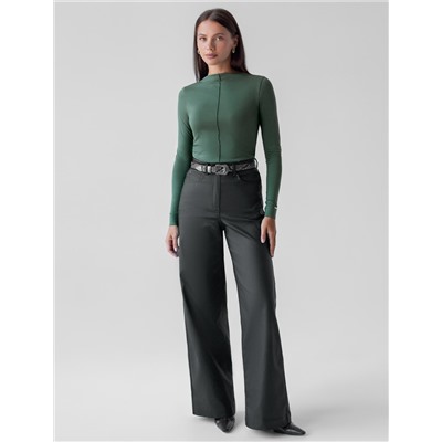 Джемпер с цельнокроеным воротом из премиального хлопка