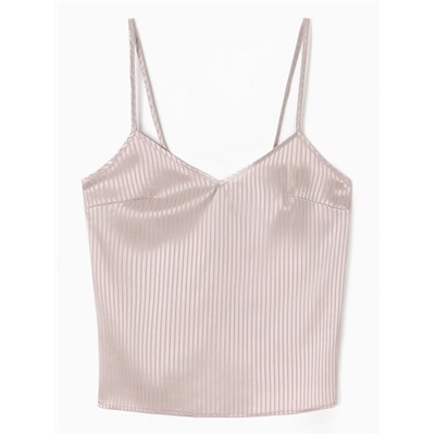 Топ домашний на бретелях женский MINAKU: Home collection, бежевый, размер 42