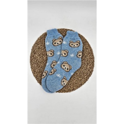 Шерстяные носки круговой вязки с рисунком