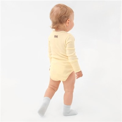 Комплект боди детских MINAKU: Basic Line BABY, рост 86-92 см, цвет молочный, кремовый