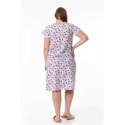 Сорочка хлопковая с кружевом и рукавом-крылышком М325419бс