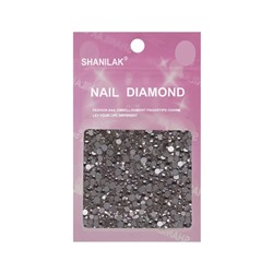 Nail Art Стразы для ногтей микс размеров, серебристый 15834