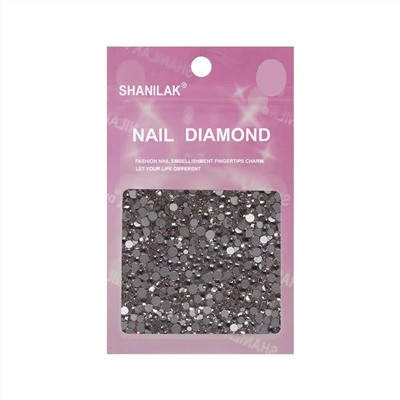 Nail Art Стразы для ногтей микс размеров, серебристый 15834
