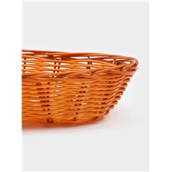 Корзинка для фруктов и хлеба Доляна «Капучино», 17×14×4 см, пластик, плетёная, коричневая