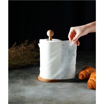 Держатель для кухонных бумажных полотенец Доляна, 13×25 см, бук, цвет и рисунок микс