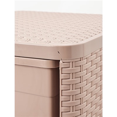 УЦЕНКА Комод 3-х секционный 37.5×36×63 см «Плетенка», цвет какао