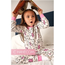 Пижама из футера с начесом для девочки Happyfox