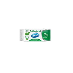 Smile Antibacterial Влажные салфетки 60шт с соком подорожника
