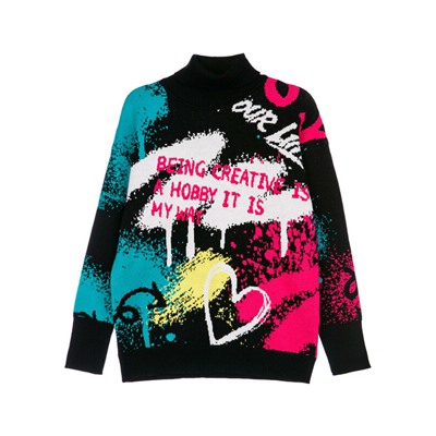 Свитер трикотажный для девочек