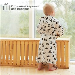 Халат детский муслиновый LoveLife «Панды» (4 года, рост 104-110 см) 100% хлопок, 235 г/м²