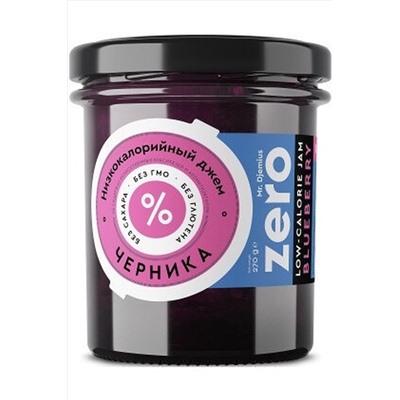 Джем Черника низкокалорийный 270г ЭКОПРОДУКТЫ, 1184962