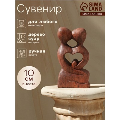 Сувенир «Парочка», 10×5×2 см, дерево