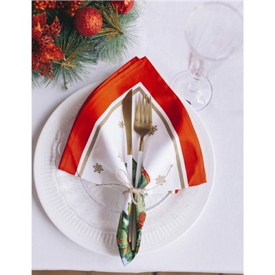 УЦЕНКА Набор столовый «Новогодняя сказка» скат.150×220 см ±3 см с ГМВО, салф.40×40 см-12 шт., хл100% 1