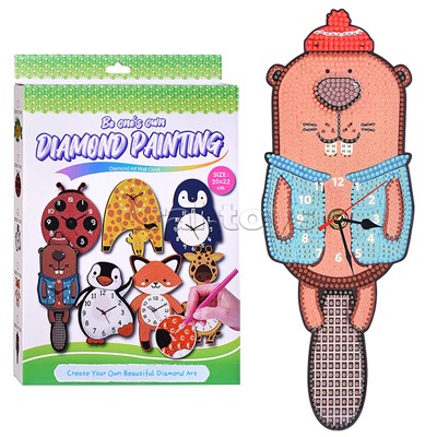 Набор творческая мастерская Часы "Бобёр" 20*22 см.