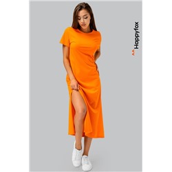 Однотонное женское платье-футболка Happyfox