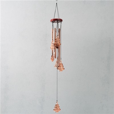 Музыка ветра «Ёлочки», металл, 5 трубок, 6 елей 67 см