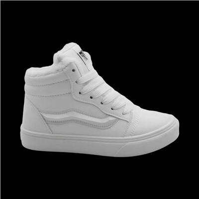 Кроссовки на меху 6686-3 белые п/п