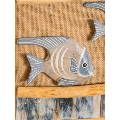 Панно плетёное «Пара рыбок», 25×4×55 см