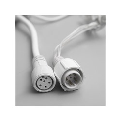 Гирлянда «Водопад» 2×6 м, IP44, УМС, белая нить, 1500 LED, свечение белое, 8 режимов, 220 В