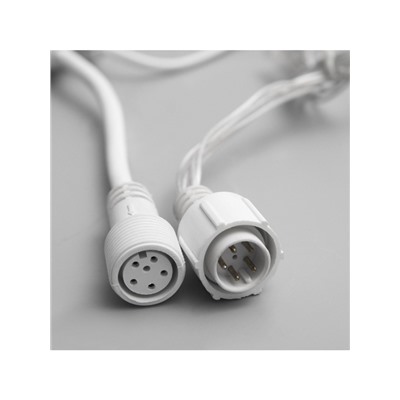 Гирлянда «Водопад» 2×6 м, IP44, УМС, белая нить, 1500 LED, свечение белое, 8 режимов, 220 В