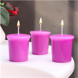 Набор свечей ароматических Black Cherry, чёрная вишня, 3 шт., 5×4.5 см