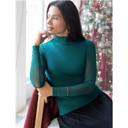 Водолазка с прозрачными рукавами