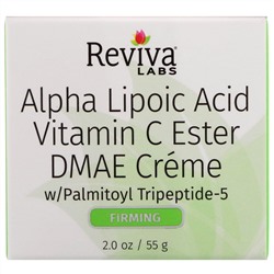 Reviva Labs, Альфа-липоевая кислота, крем с витамином С в эфирной форме и ДМАЭ, 55 г (2 унции)