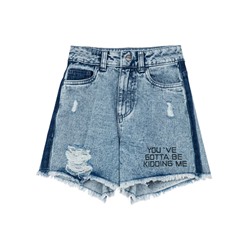 Шорты текстильные джинсовые для девочек