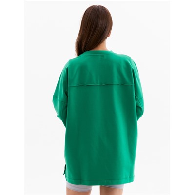 Свитшот женский MINAKU: Casual Collection, зелёный, размер 42