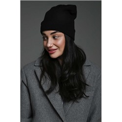 Шапка теплая в рубчик (Черный)