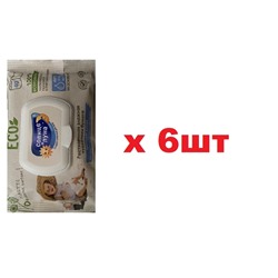 Солнце и Луна Влажная туалетная бумага 40шт растворимая big pack с крышкой 6шт