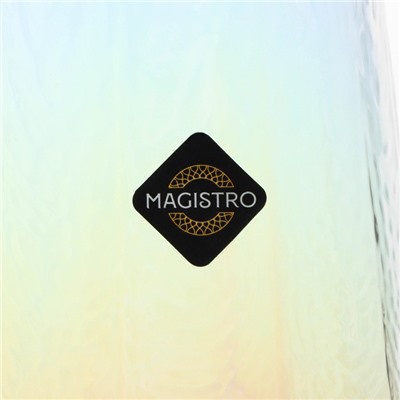 Бокалы для шампанского Magistro «Дарио», 180 мл, 7×27.5 см, набор 2 шт., стекло, перламутровые