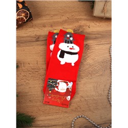 Носки р. 35-40 Новый год короткие / L815 /уп 10/400/1200/ ОДНА ПАРА/ МАРКА
