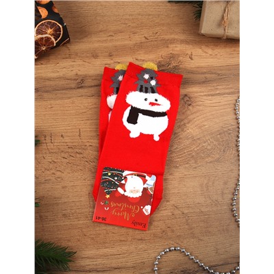 Носки р. 35-40 Новый год короткие / L815 /уп 10/400/1200/ ОДНА ПАРА/ МАРКА